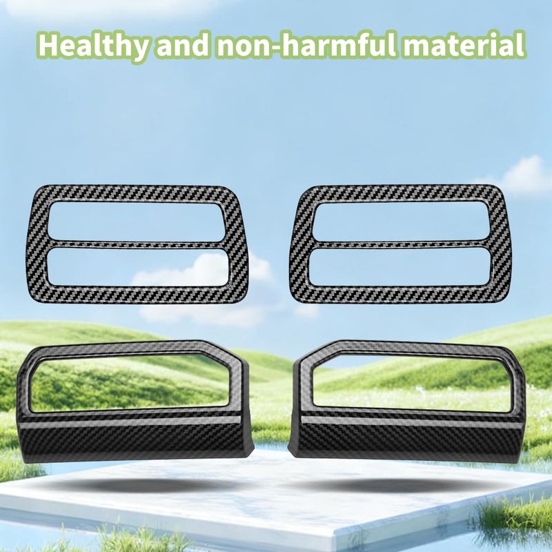 Treesiche Store 4PCS AC Vent Panel Cover for 2024 2025 Tacoma Accessories/2025 4Runner ABS Plastic Interior Decoration(Carbon Fiber,Dashboard Air Vent Outlet Cover) - Image 5